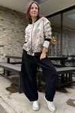 Laundry B Suko Suedette Bomber Jacket Freida Butterfly